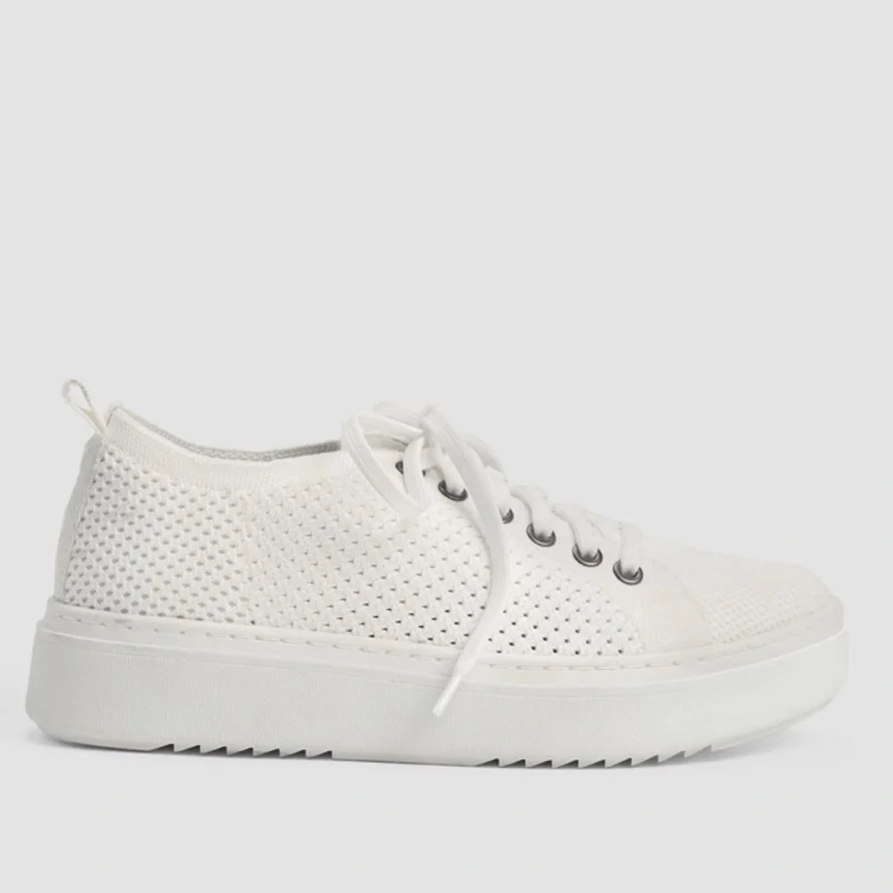 Eileen Fisher White Women's Sneakers - Picture 4 of 10